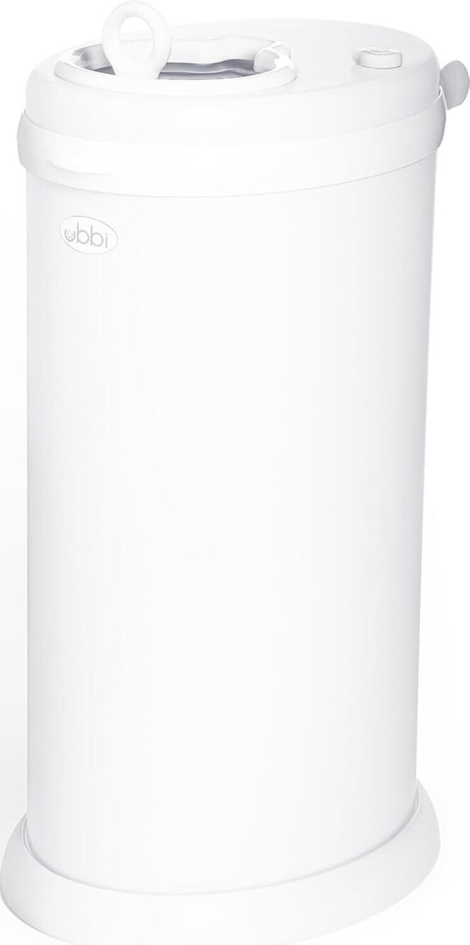 Stainless Steel Diaper Pail White Odor Lock No Special Bags